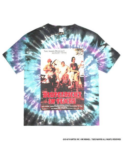 THE TEXAS CHAINSAW MASSACRE / TIE DYE CREW NECK T-SHIRT ( TYPE-3 ) (ONE)