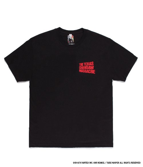 THE TEXAS CHAINSAW MASSACRE / CREW NECK T-SHIRT ( TYPE-1 ) (BLACK)