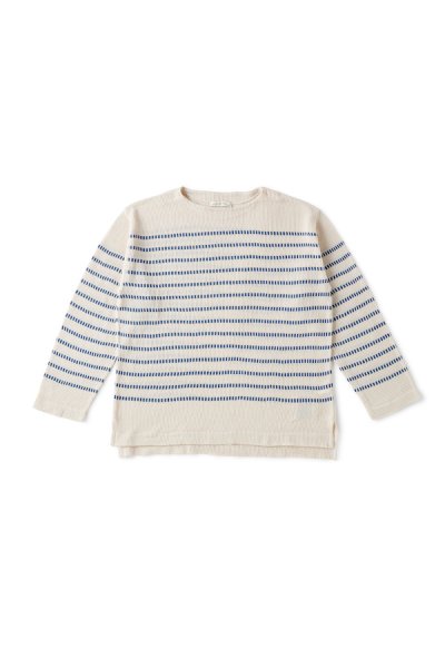 EARLY BASQUE STRIPE SHIRTS (Long sleeve) (NATURAL x INDIGO)