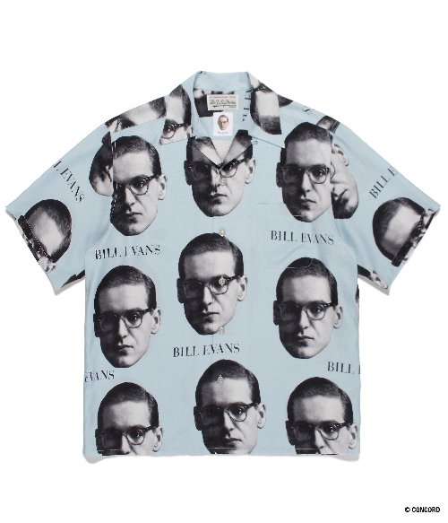 BILL EVANS / S/S HAWAIIAN SHIRT ( TYPE-2 ) (L-BLUE)