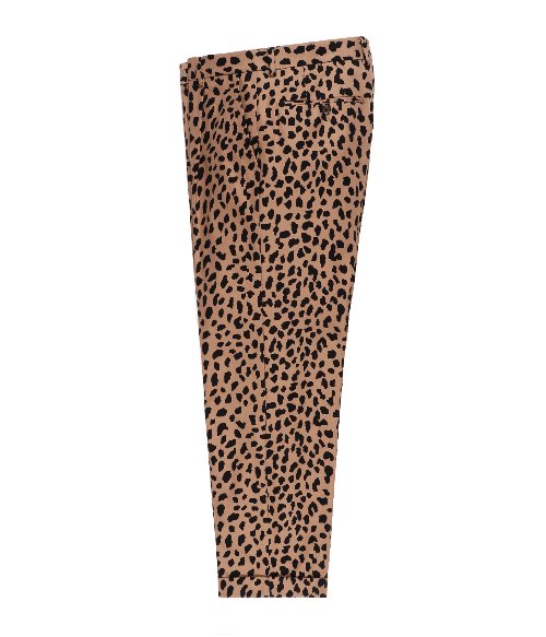 LEOPARD PLEATED TROUSERS (BEIGE)