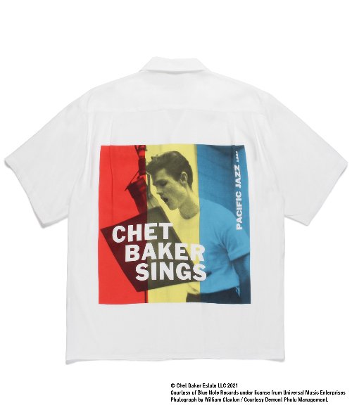 CHET BAKER / S/S HAWAIIAN SHIRT ( TYPE-1 ) (WHITE)