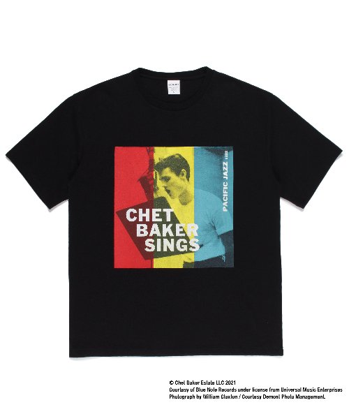 CHET BAKER / WASHED HEAVY WEIGHT CREW NECK T-SHIRT ( TYPE-1 ) (BLACK)