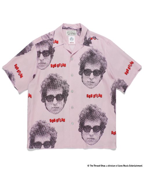 BOB DYLAN / S/S HAWAIIAN SHIRT (PINK)