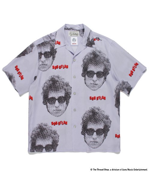 BOB DYLAN / S/S HAWAIIAN SHIRT (PURPLE)