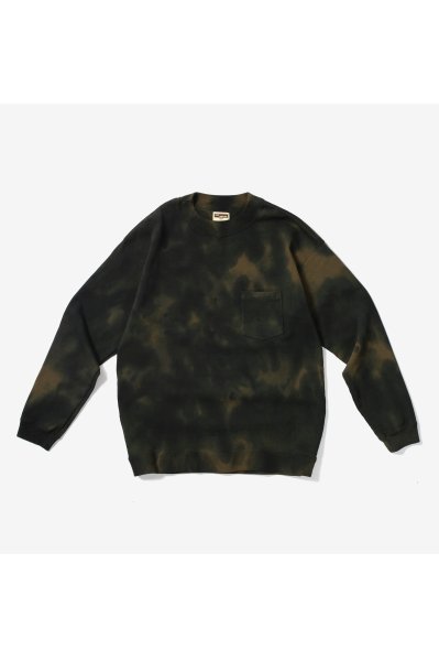 Moc Neck LS -Uneven dyeing- (Brown/Black)