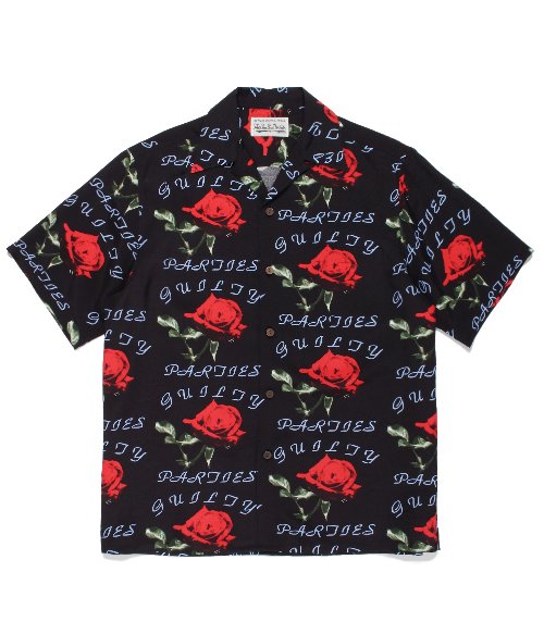 HAWAIIAN SHIRT S/S ( TYPE-4 ) (BLACK)