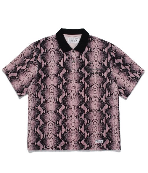 VELOUR POLO SHIRT S/S ( TYPE-1 ) (PINK)