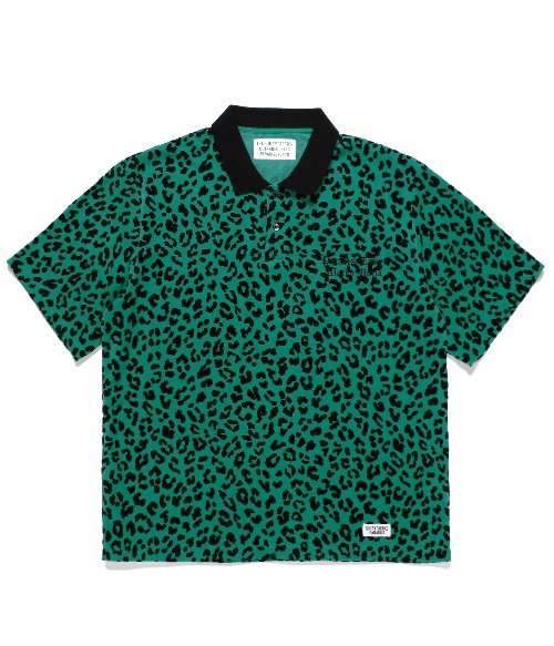 VELOUR POLO SHIRT S/S ( TYPE-2 ) (GREEN)