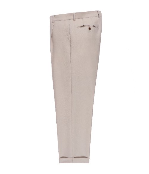 PLEATED TROUSERS ( TYPE-1 ) (WHITE BEIGE)