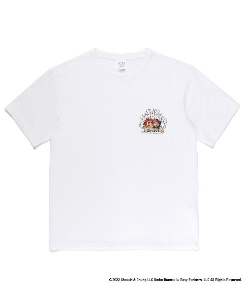 STILL SMOKIN / WASHED HEAVY WEIGHT CREW NECK T-SHIRT ( TYPE-2 ) (WHITE)