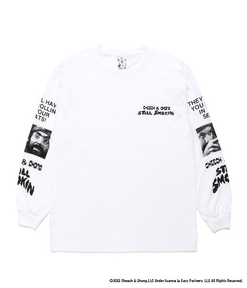 STILL SMOKIN / CREW NECK LONG SLEEVE T-SHIRT ( TYPE-1 ) (WHITE)