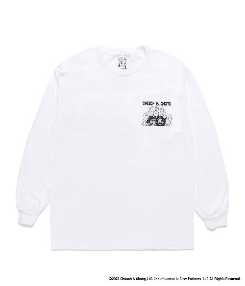 STILL SMOKIN / CREW NECK LONG SLEEVE T-SHIRT ( TYPE-3 ) (WHITE)