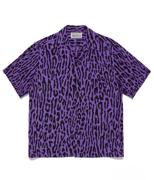 HAWAIIAN SHIRT S/S ( TYPE-5 ) (PURPLE)