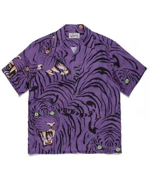 TIM LEHI / S/S HAWAIIAN SHIRT ( TYPE-2 ) (PURPLE)