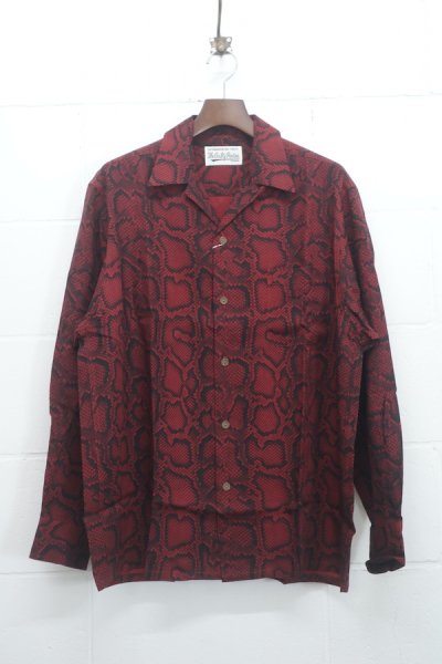 HAWAIIAN SHIRT L/S ( TYPE-3 ) (D-RED)