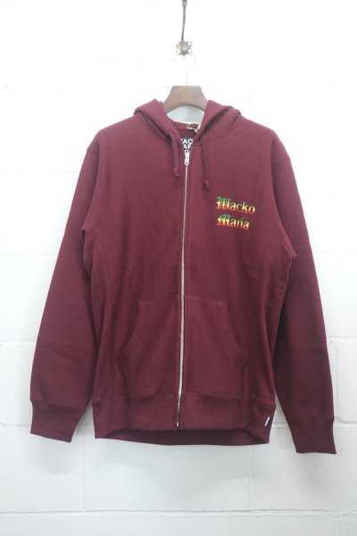 HEAVY WEIGHT ZIP HOODED SWEAT SHIRT (BURGUNDY)