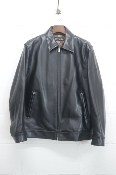 SINGLE RIDERS LEATHER JACKET ( TYPE-2 ) (BLACK)