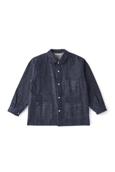 CAMP COLLAR MOULDER JACKET (INDIGO)