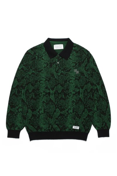 PYTHON KNIT POLO SHIRT (GREEN)