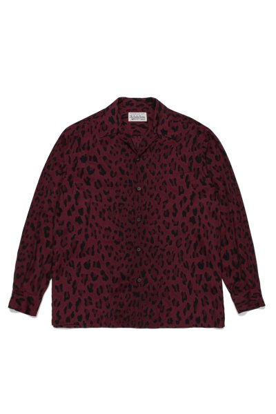 HAWAIIAN SHIRT L/S ( TYPE-1 ) (BURGUNDY)