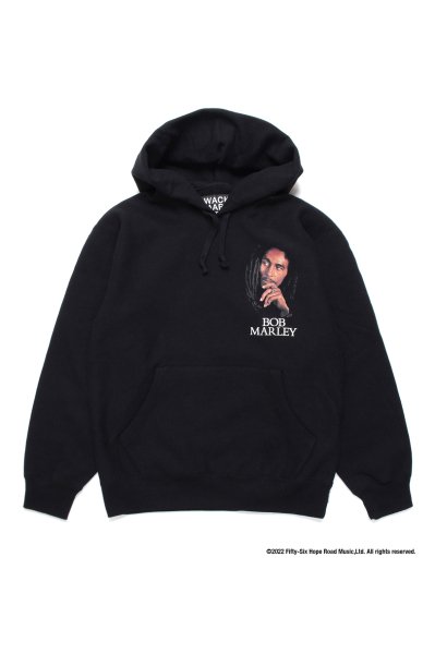 BOB MARLEY / HEAVY WEIGHT PULLOVER HOODED SWEAT SHIRT (BLACK)