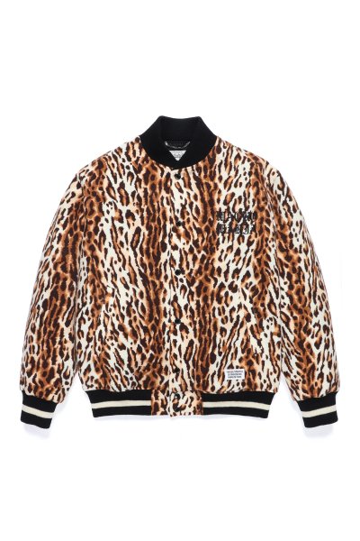 LEOPARD VARSITY JACKET ( TYPE-2 ) (BEIGE)