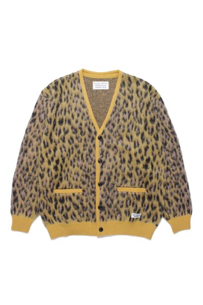 LEOPARD MOHAIR CARDIGAN ( TYPE-1 ) (YELLOE)