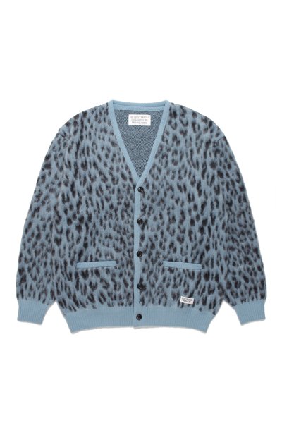 LEOPARD MOHAIR CARDIGAN ( TYPE-1 ) (BLUE)