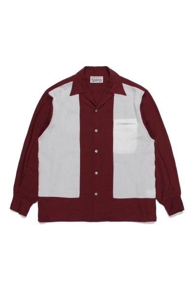 TWO-TONE 50'S SHIRT ( TYPE-4 ) (D-RED)