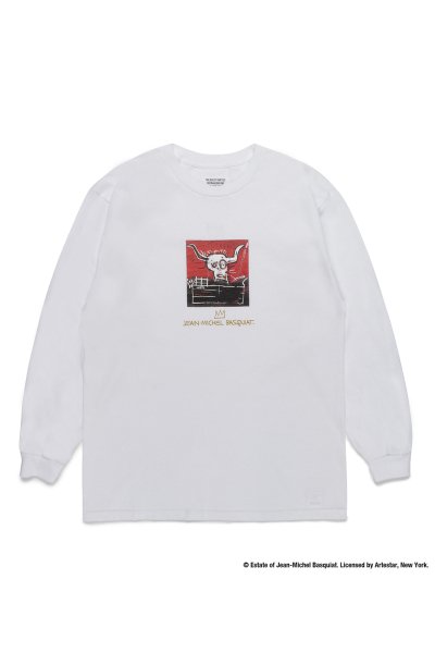 JEAN-MICHEL BASQUIAT / CREW NECK LONG SLEEVE T-SHIRT (WHITE)