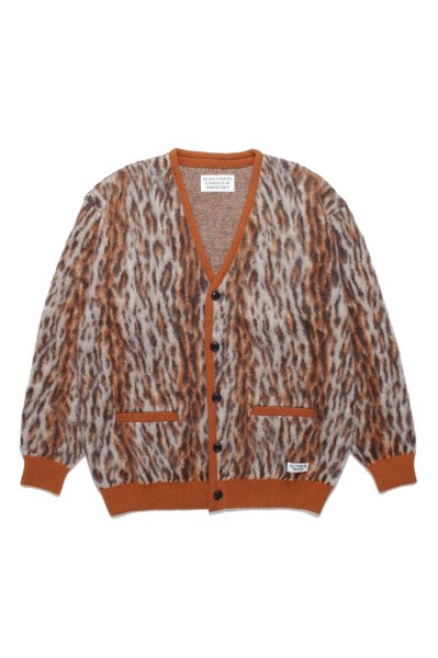 LEOPARD MOHAIR CARDIGAN ( TYPE-2 ) (WHITE)