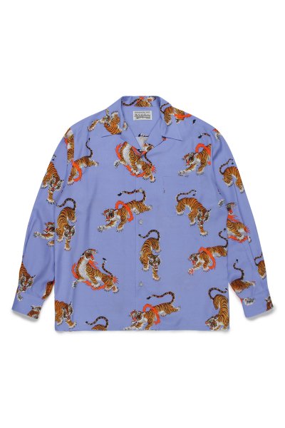 TIM LEHI / HAWAIIAN SHIRT L/S ( TYPE-5 ) (PURPLE)