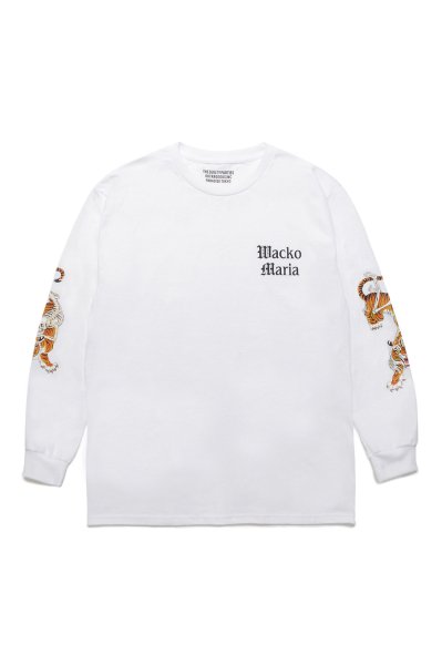 TIM LEHI / CREW NECK LONG SLEEVE T-SHIRT ( TYPE-2 ) (WHITE)