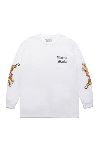 TIM LEHI / CREW NECK LONG SLEEVE T-SHIRT ( TYPE-3 ) (WHITE)