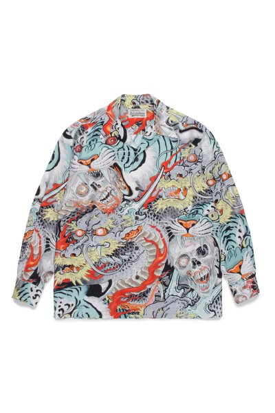 TIM LEHI / HAWAIIAN SHIRT L/S ( TYPE-1 ) (BLUE)