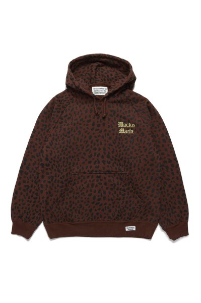 WASHED HEAVY WEIGHT PULLOVER HOODED SWEAT SHIRT ( TYPE-3 ) (BROWN)