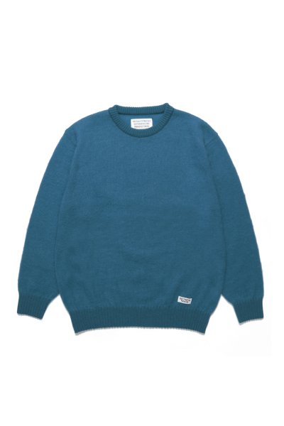 MOHAIR CREW NECK SWEATER (BLUE)