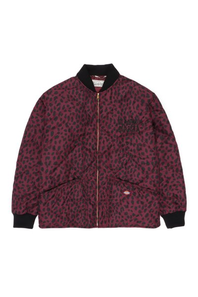 DICKIES / LEOPARD QUILTED JACKET (BURGUNDY)