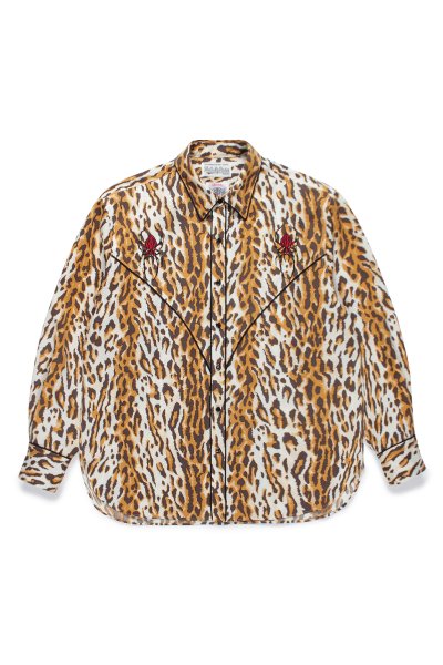 WOLF'S HEAD / WESTERN SHIRT L/S ( TYPE-2 ) (LEOPARD)