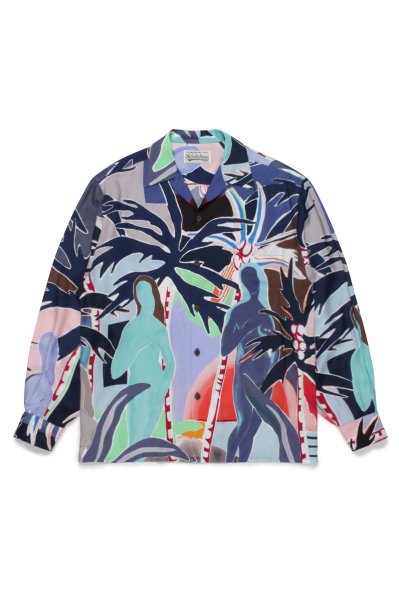 HAWAIIAN SHIRT L/S ( TYPE-4 ) (NAVY)