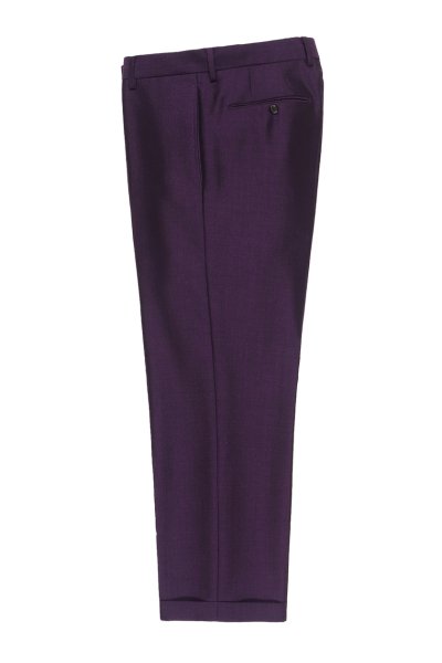 PLEATED TROUSERS ( TYPE-2 ) (PURPLE)