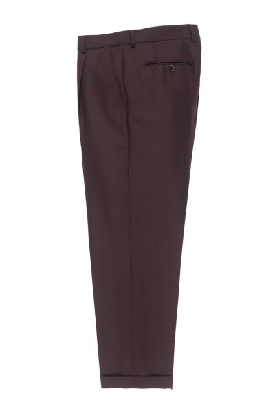 PLEATED TROUSERS ( TYPE-2 ) (D-BROWN)