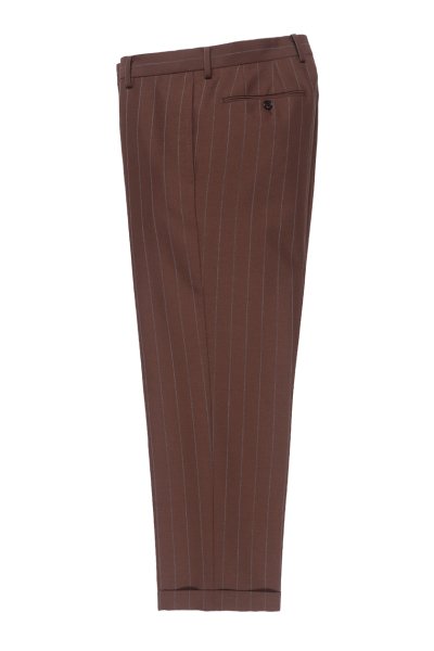 PLEATED TROUSERS ( TYPE-2 ) (BROWN)