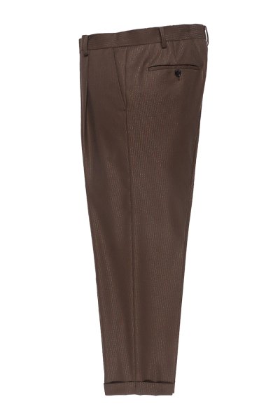 PLEATED TROUSERS ( TYPE-1 ) (BROWN)