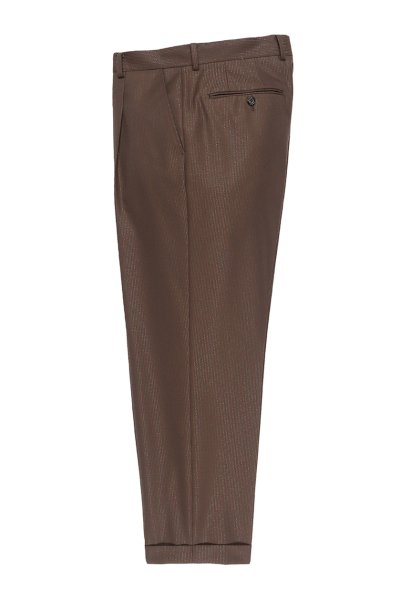 PLEATED TROUSERS ( TYPE-2 ) (BROWN)