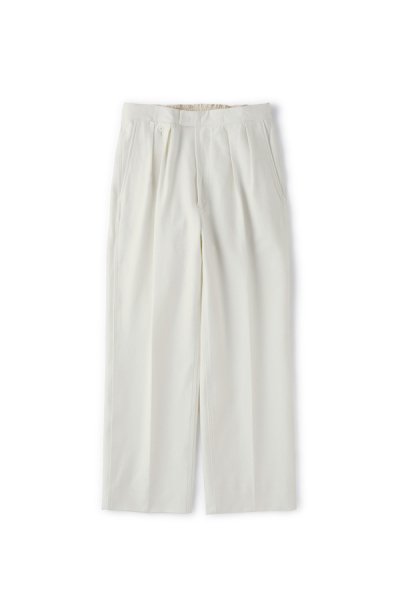 GATHERED BACK SPORTING TROUSER(COTTON) (BONE)