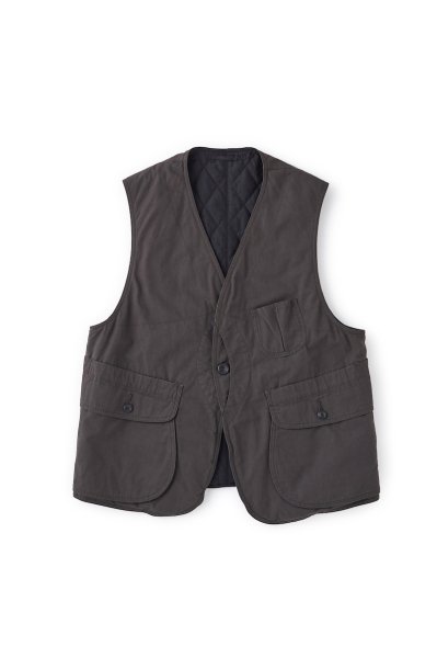 PATINA NEP CLOTH GAME-KEEPER VEST (GRAPHITE)