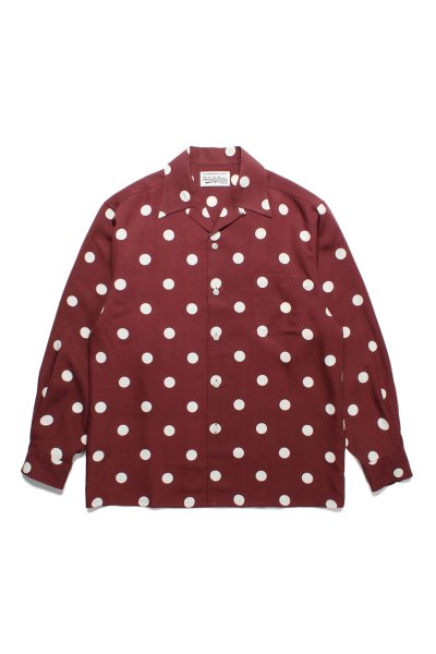 HAWAIIAN SHIRT L/S (BORDEAUX)