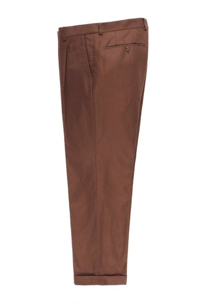 PLEATED TROUSERS (BROWN)